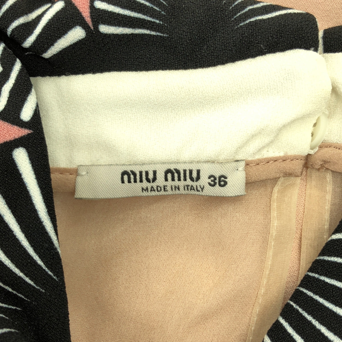 miu miu / 뮤뮤 | 라운드 컬러 비스코스 민소매 원피스 | 36 | 여성
