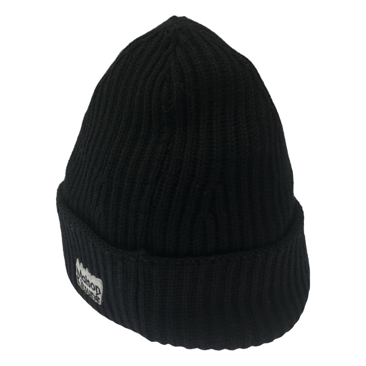 MAISON KITSUNE / 메종 여우 | 2022AW | 리브 니트 캡 | F | 블랙 | 남성