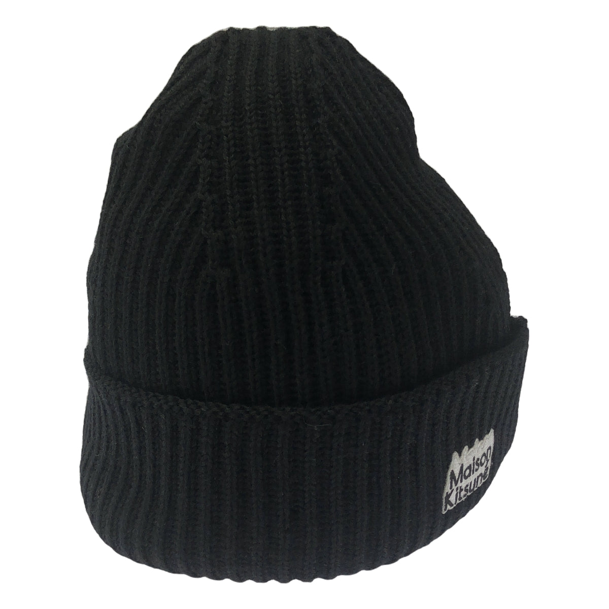 MAISON KITSUNE / 메종 여우 | 2022AW | 리브 니트 캡 | F | 블랙 | 남성