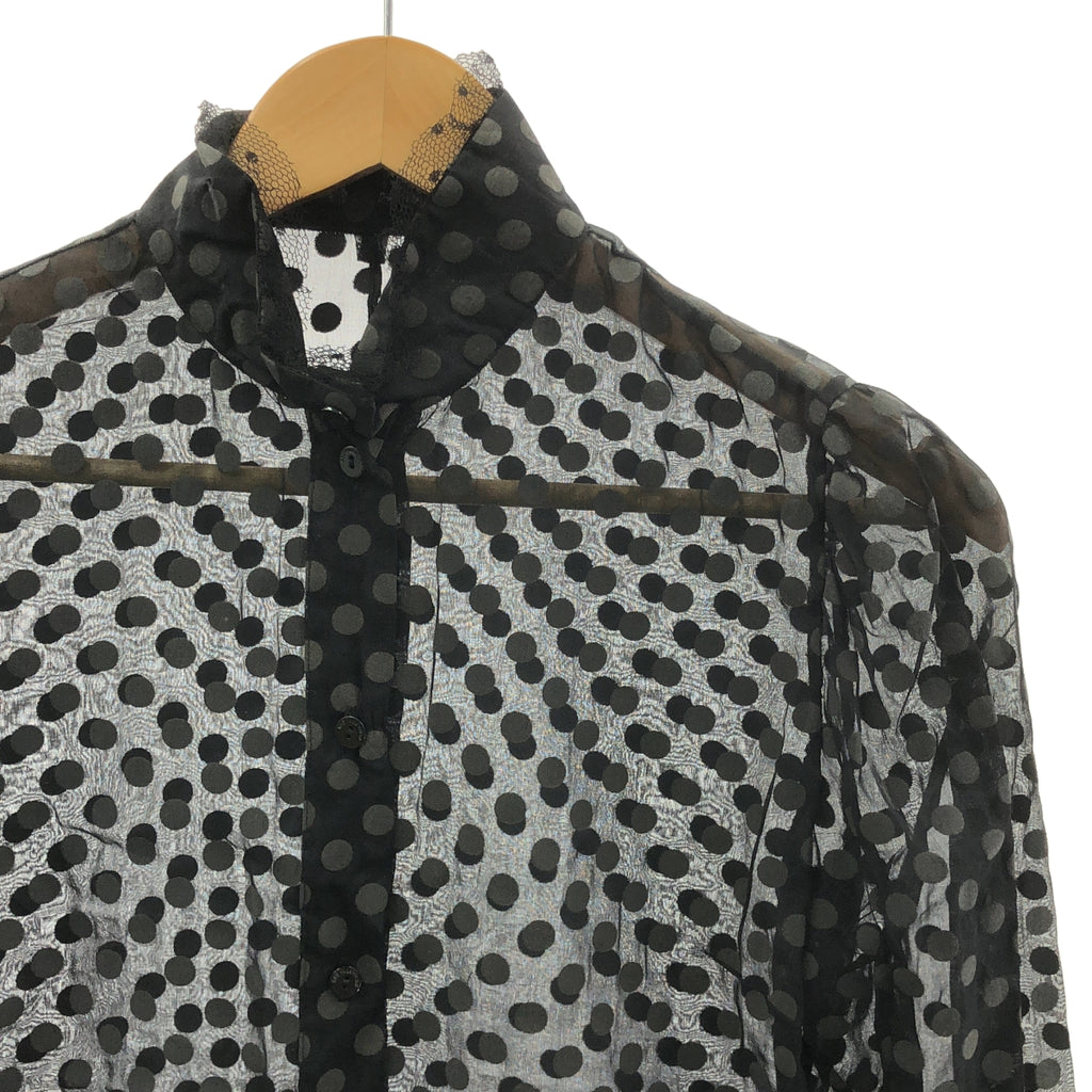 RED VALENTINO / 레드 발렌티노 | 도트 시어 셔츠 | 40 |