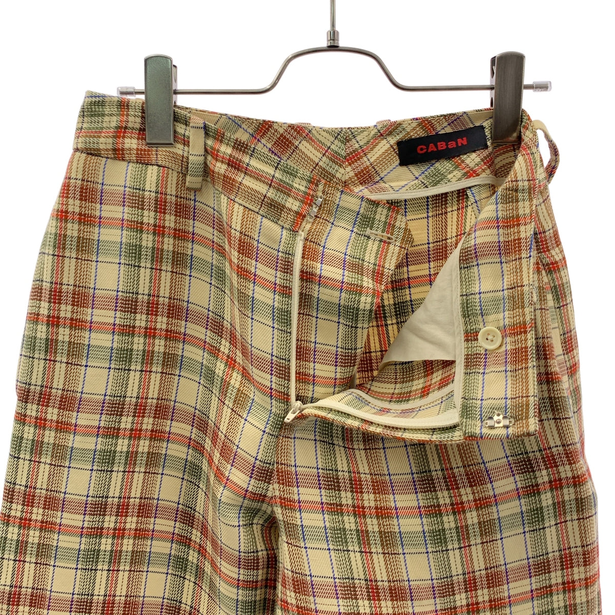 CABaN / キャバン | チェック ワイド ストレート パンツ | S | レディース