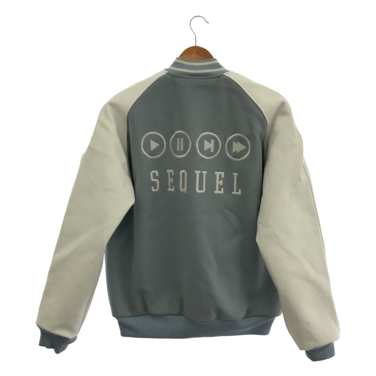 【신품】 SEQUEL / 시퀘르 | 2022AW VARSITY JACKET 가죽 전환 스타잔 어워드 재킷 블루존 | S | SAXE BLUE | 남성