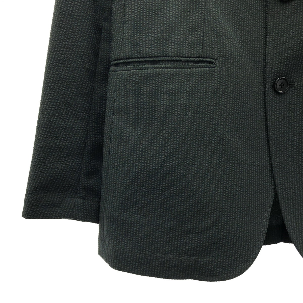 417 EDIFICE | 套裝 / 泡泡紗條紋夾克 / 錐形褲 | S 碼 | 炭灰色 | 男款