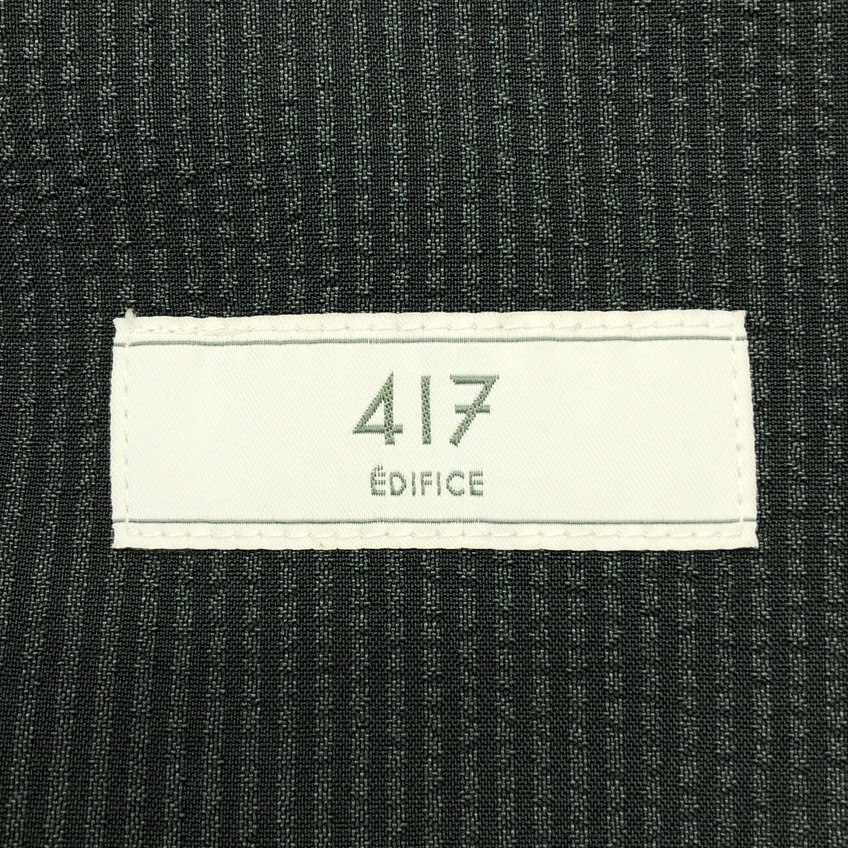 417 EDIFICE / 포완 세븐 에디피스 | 셋업 / 시어 축구 스트라이프 재킷 / 테이퍼드 팬츠 | S | 차콜 그레이 | 남성