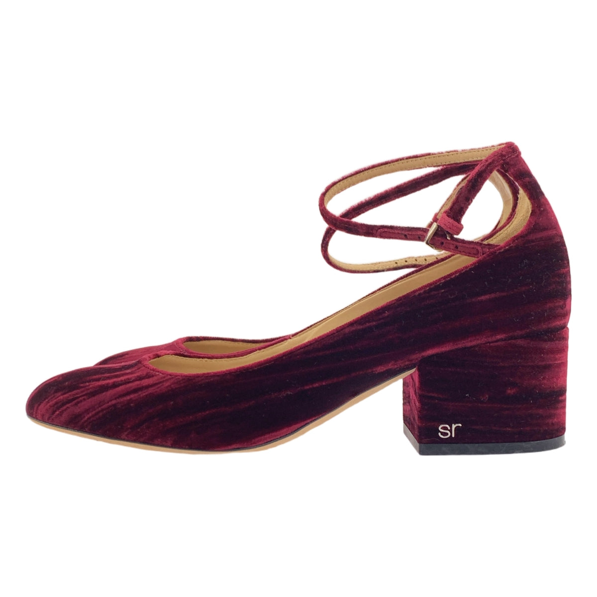 sergio rossi / 塞爾吉奧羅西 | 踝帶天鵝絨高跟鞋 | 36 | 酒紅色 | 女款