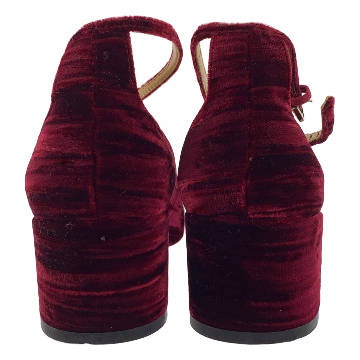 sergio rossi / 塞爾吉奧羅西 | 踝帶天鵝絨高跟鞋 | 36 | 酒紅色 | 女款