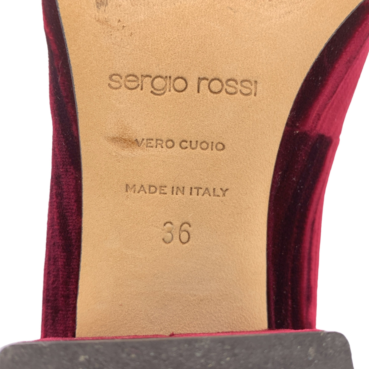 sergio rossi / 塞爾吉奧羅西 | 踝帶天鵝絨高跟鞋 | 36 | 酒紅色 | 女款