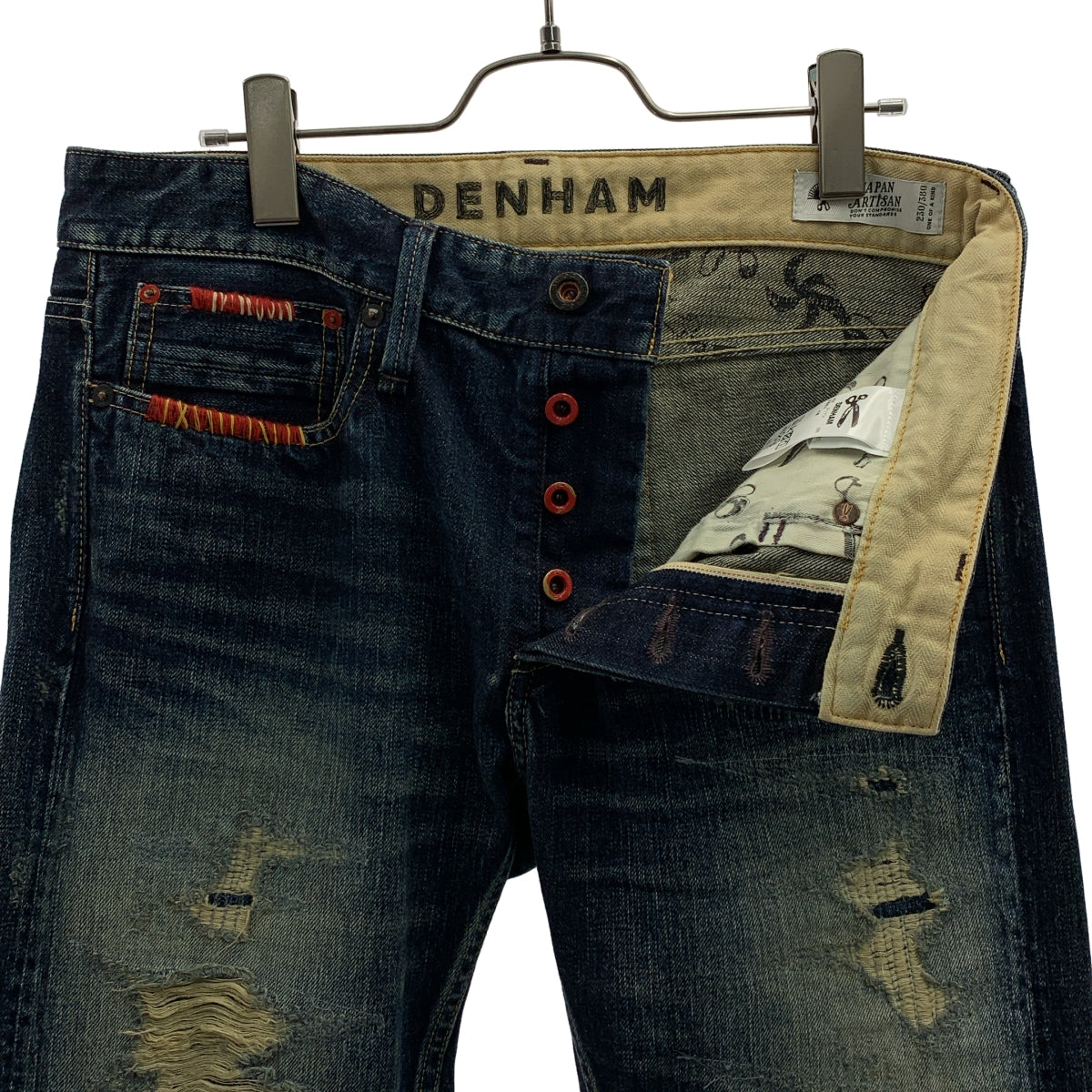 DENHAM / 덴햄 | JAPAN ARTISAN 380개 한정 사시코 데님 팬츠 | W31 L32 |