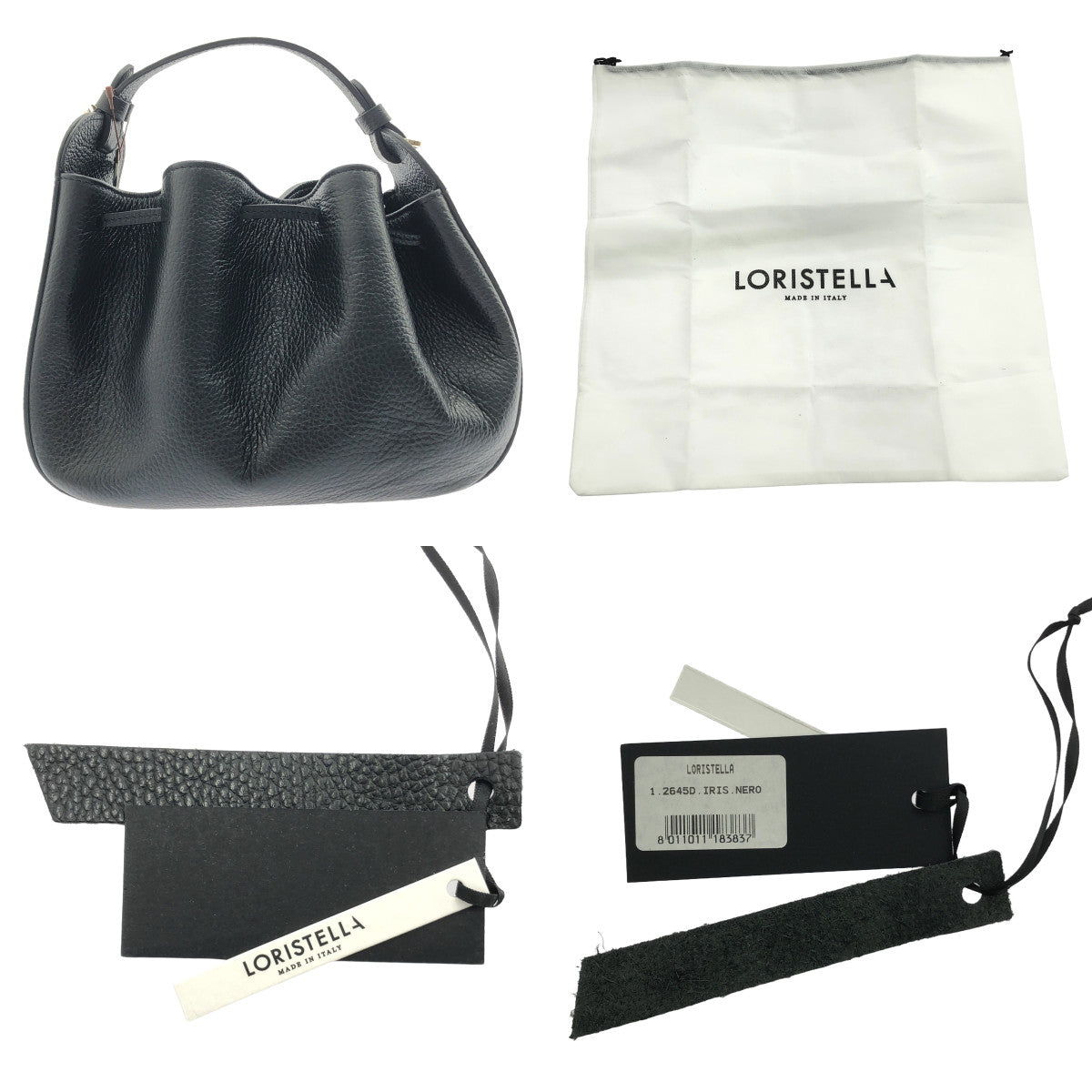 [新品] LORISTELLA | 皮革兩用單肩手提包 | 黑色 | 女款