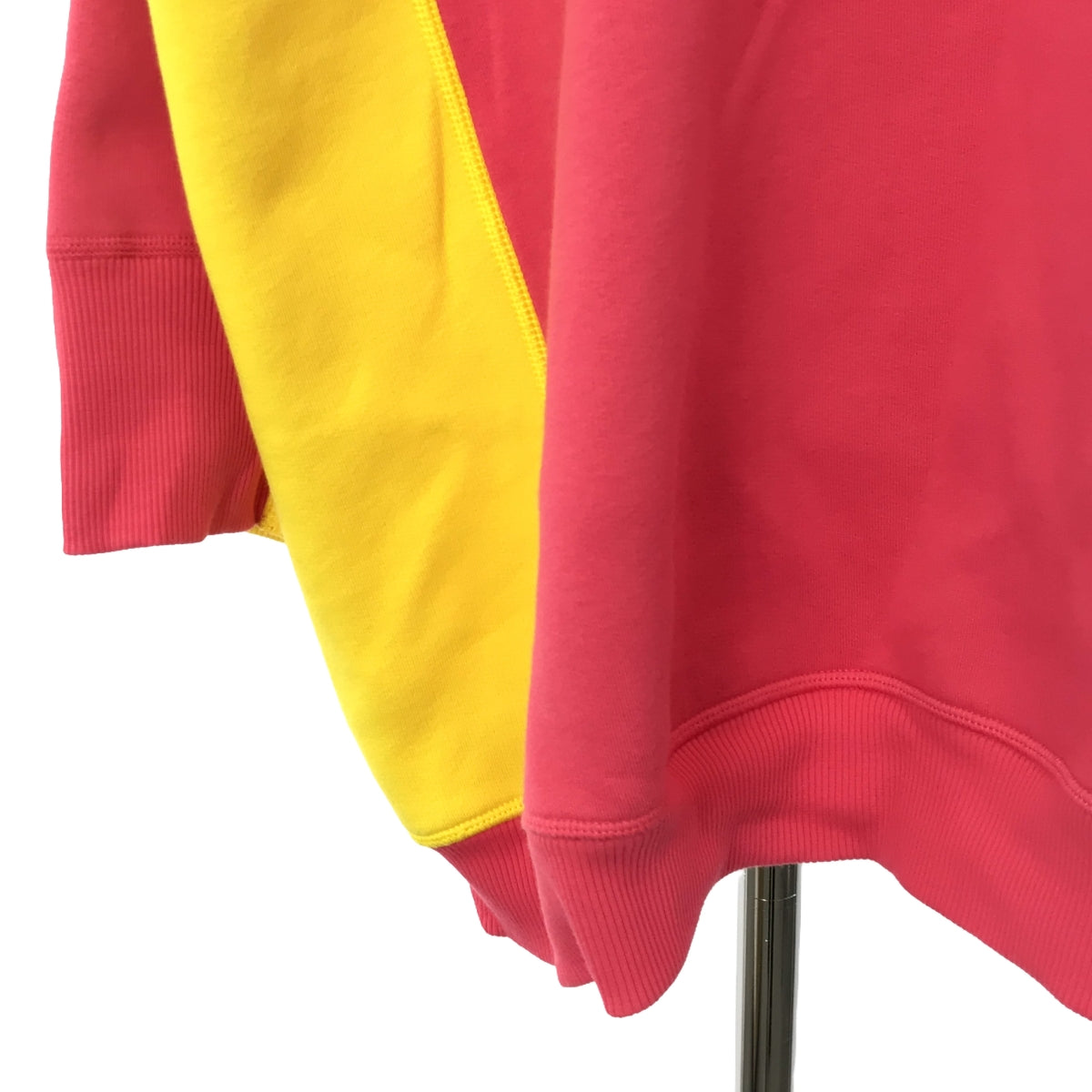 [狀況良好] CELINE | 2018秋冬 | Phoebe 雙色超大圓領運動衫 | S |粉紅色/黃色 |女的