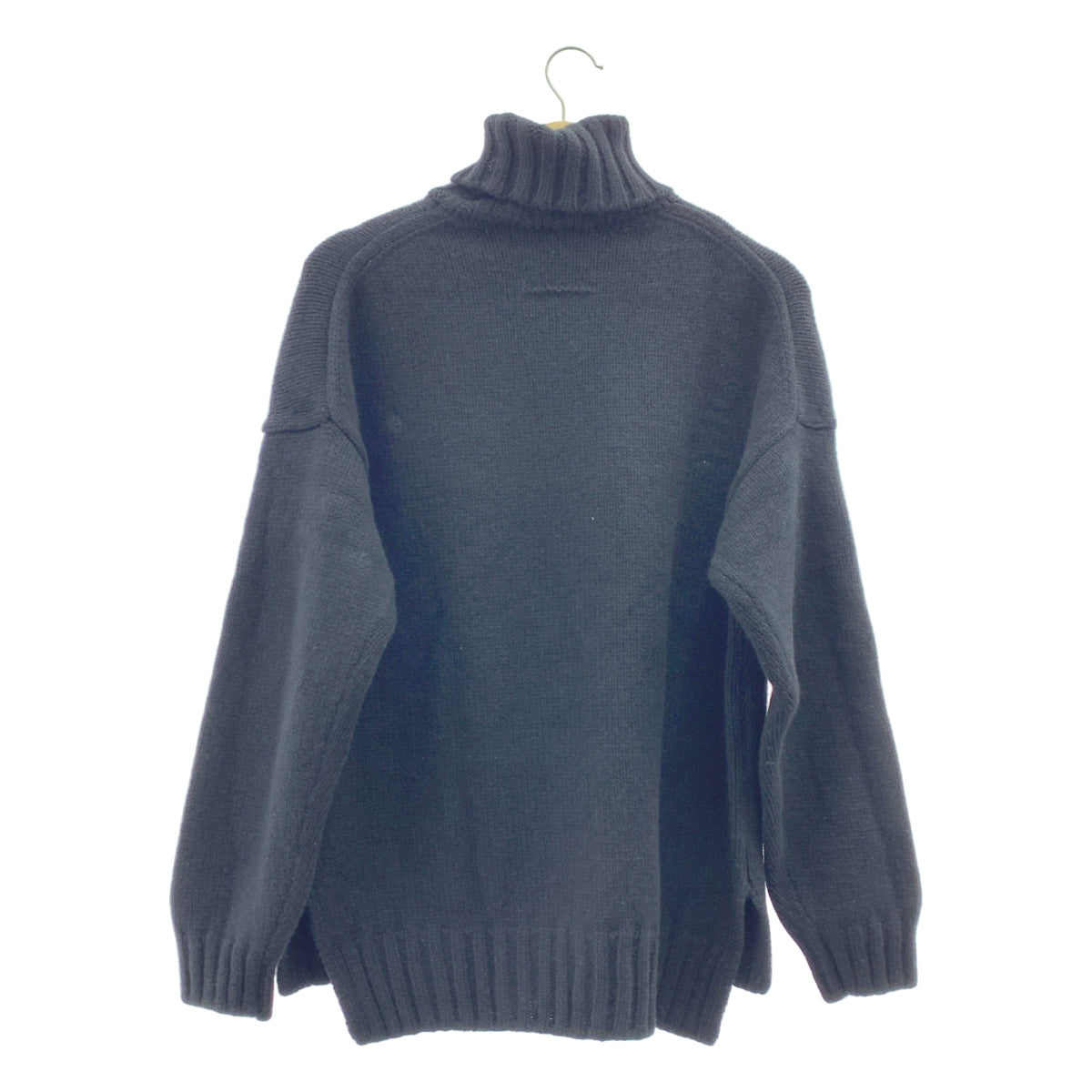 SLOANE | 3G吉朗羊羔絨與羊絨混紡落肩開衩高領針織衫 | 2碼 | 女款