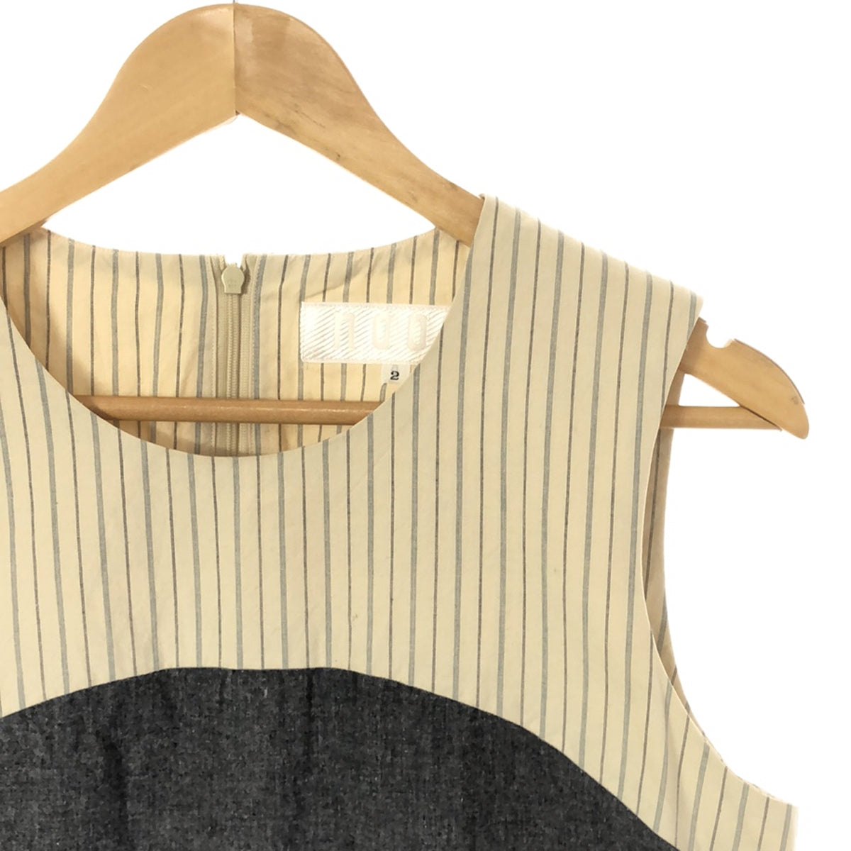 nooy |條紋無袖洋裝 | 2 |自然/灰色|女性的