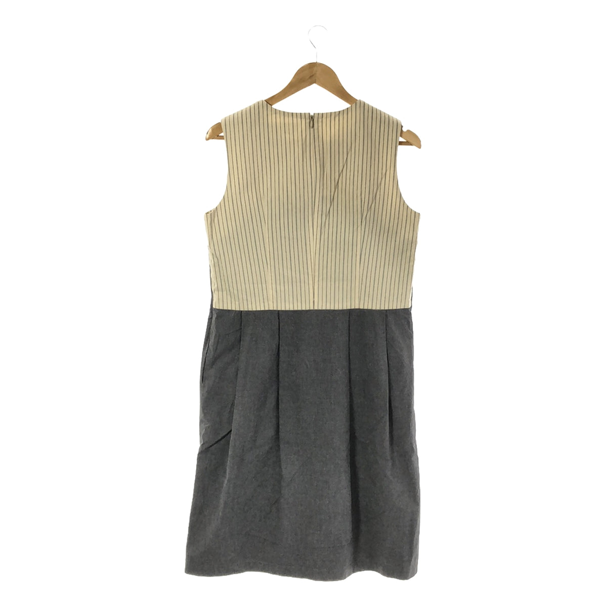 nooy |條紋無袖洋裝 | 2 |自然/灰色|女性的