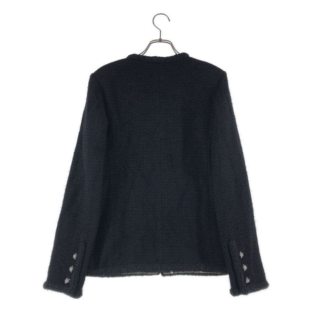 CHANEL / 샤넬 | 2023AW | 카멜리아 버튼 울 트위드 노 컬러 재킷 | 34 | 여성