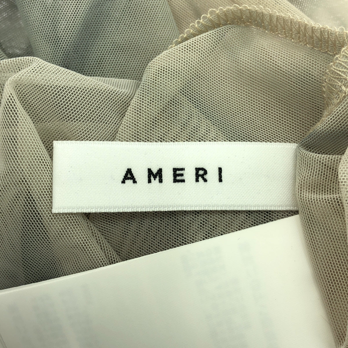 AMERI / アメリ | CURL OF SMOKE SHEER DRESS スモーク プリント シアードレス ワンピース | S | グレー系 | レディース