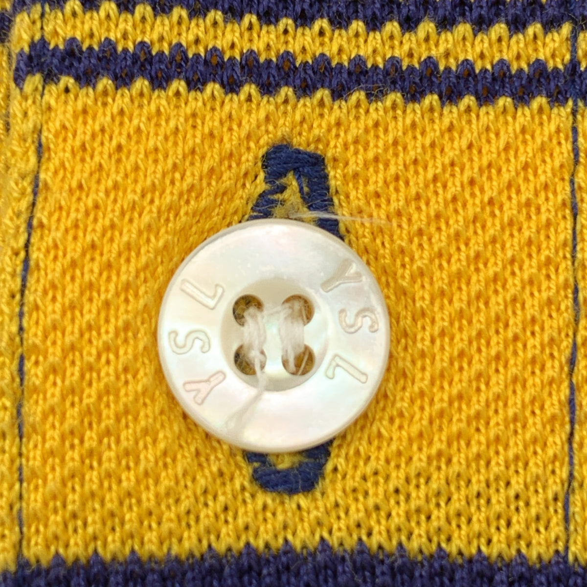 YVES SAINT LAURENT / 이브산 로랑 | 테두리 로고 버튼 폴로 셔츠 | LA | 남성