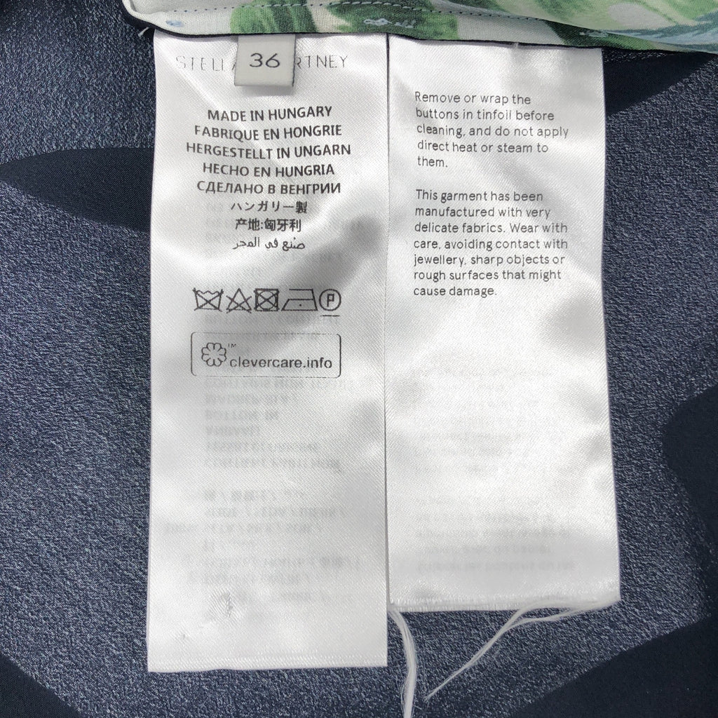 STELLA McCARTNEY / ステラマッカートニー | シルク ボタニカル バードプリント スイッチングシャツ | 36 | レディース
