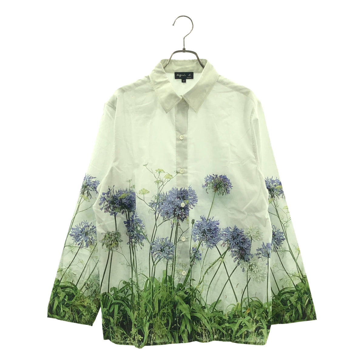 Agnes b. / 아니에스베이 | 코튼 전사 프린트 셔츠 | 1 | 여성