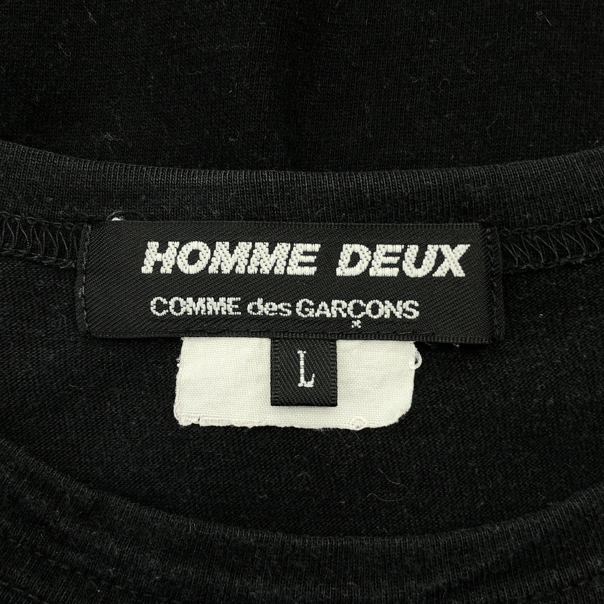 COMME des GARCONS HOMME DEUX / 콤데 갤슨 옴두 | 원포인트 패치 티셔츠 컷소우 |