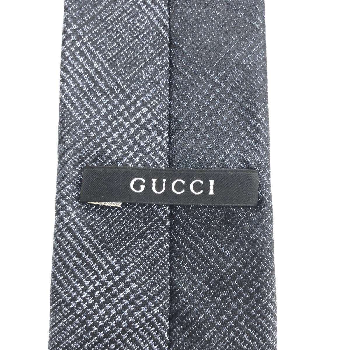 【美品】  GUCCI / グッチ | silk 100％ / シルク ネクタイ フォーマル / 裏地 GG総柄 | ネイビー系