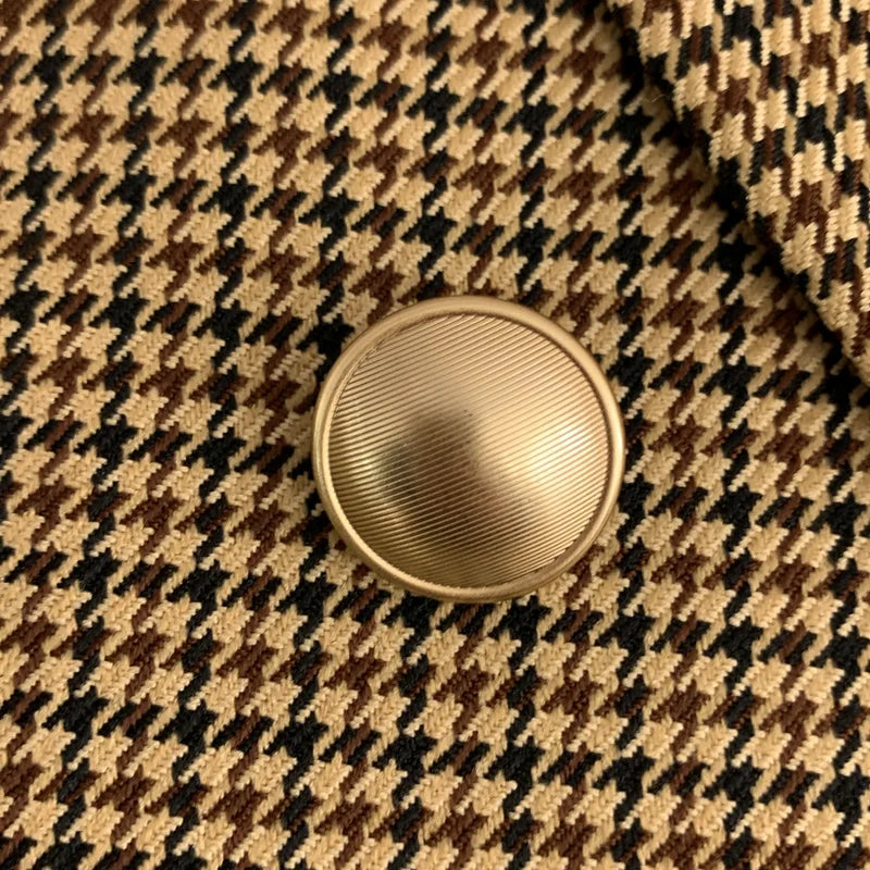 【美品】  BRAHMIN / ブラーミン | 金ボタン ダブルブレスト ジレ ベスト | 38 | ブラウン | レディース