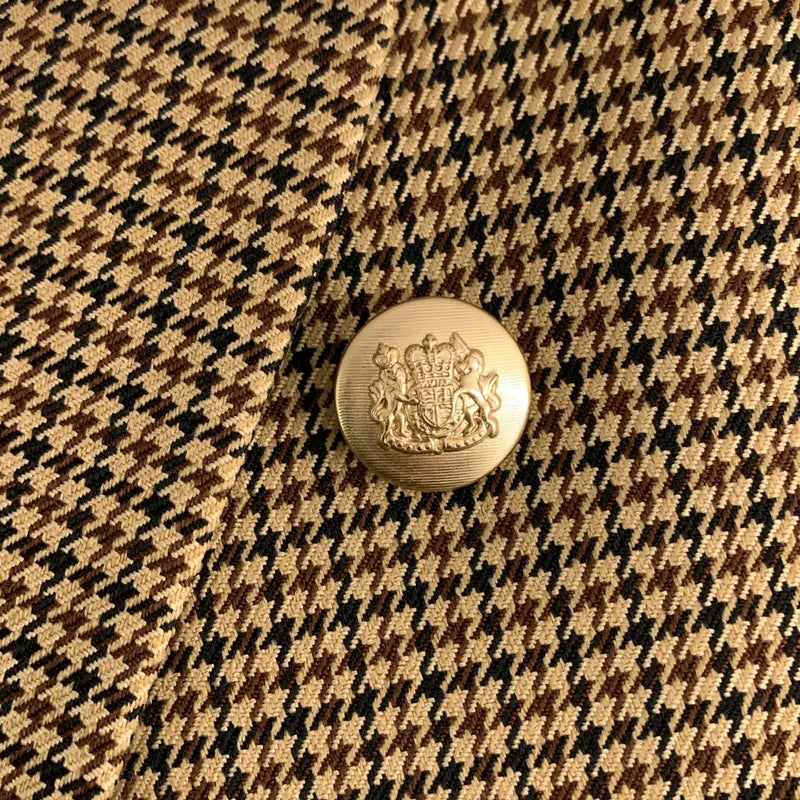 【美品】  BRAHMIN / ブラーミン | 金ボタン ダブルブレスト ジレ ベスト | 38 | ブラウン | レディース