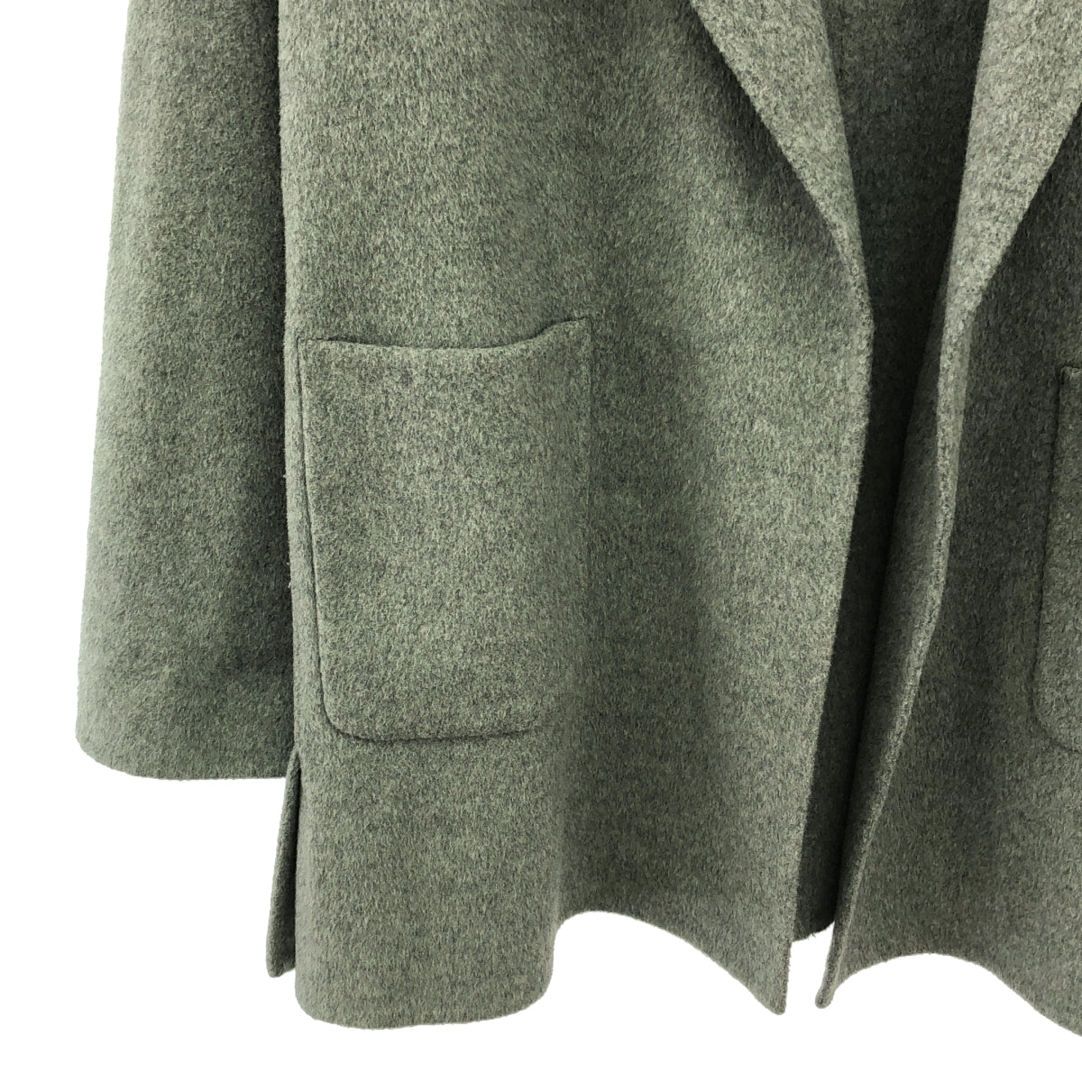 Spick and Span | Wool collarless river coat | Size 36 | Women's