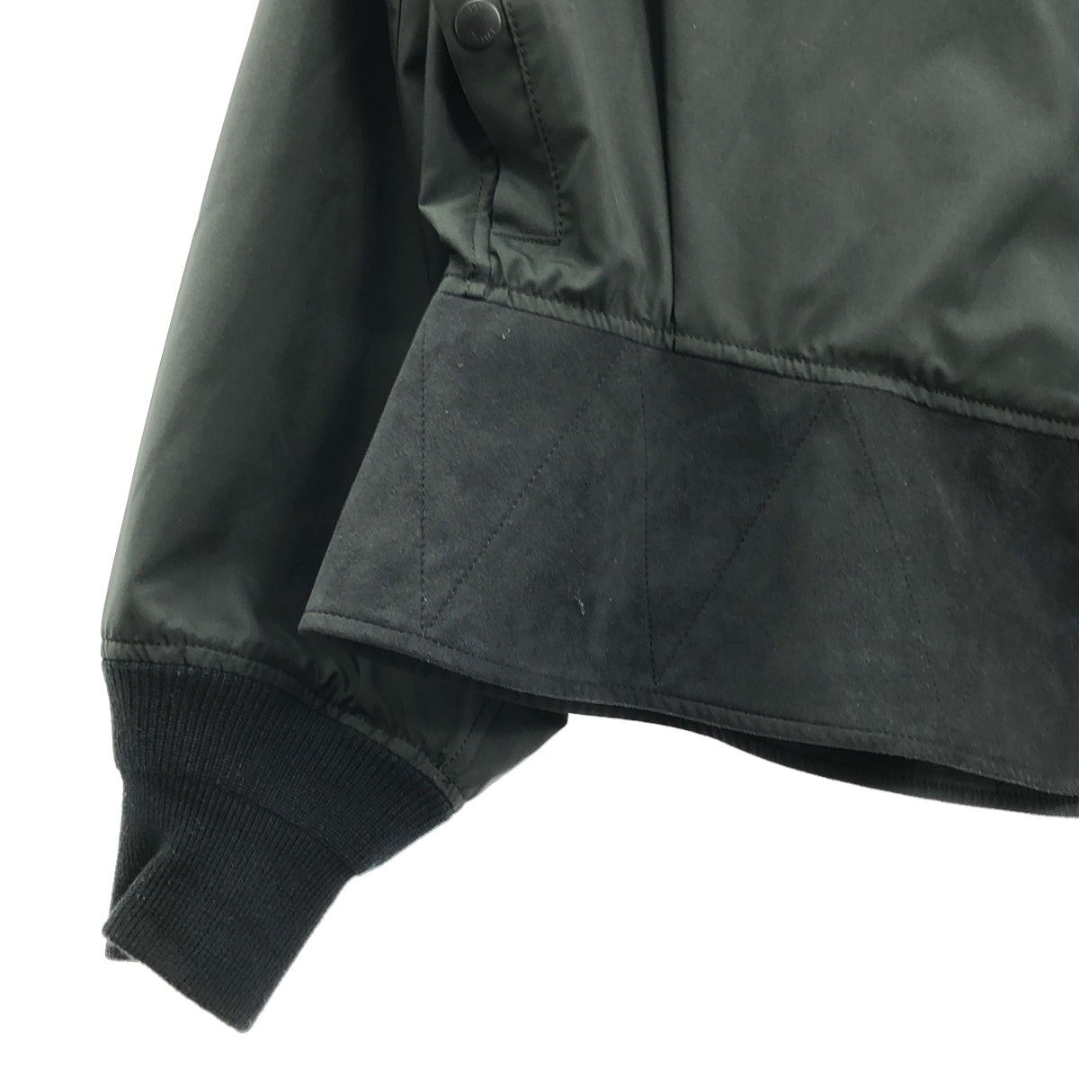 【美品】  THE RERACS / ザリラクス | 2025SS | LAYERED HEM MA-1 BOMBER JACKET レイヤード ヘム ボンバージャケット | 38 | ブラック | レディース