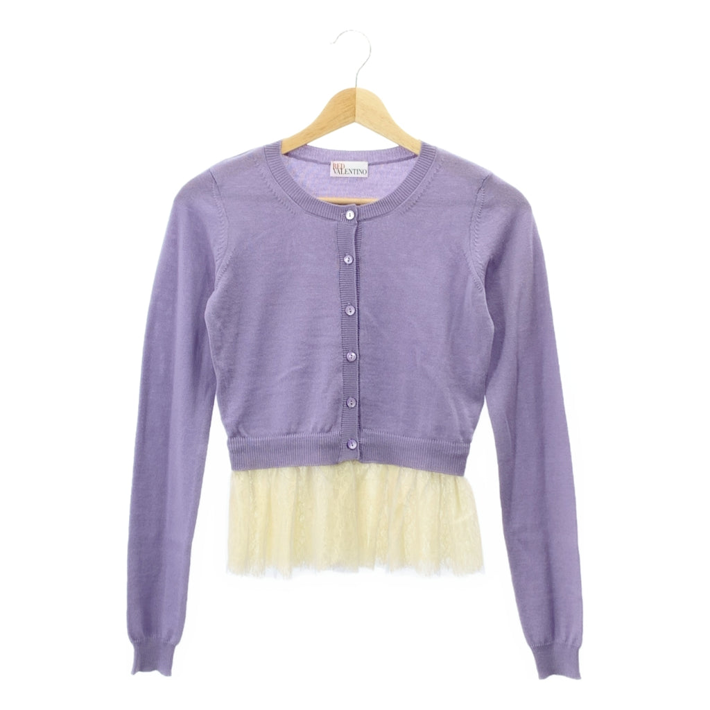 RED VALENTINO | 羊毛多層薄紗對接開襟衫 | XS | 女款