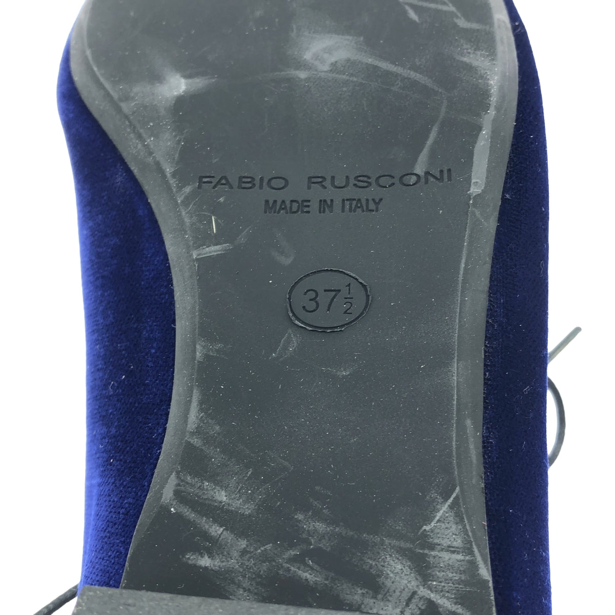 【美品】  Fabio Rusconi / ファビオルスコーニ | ベロアレースアップシューズ | 37 1/2 | ネイビー | レディース