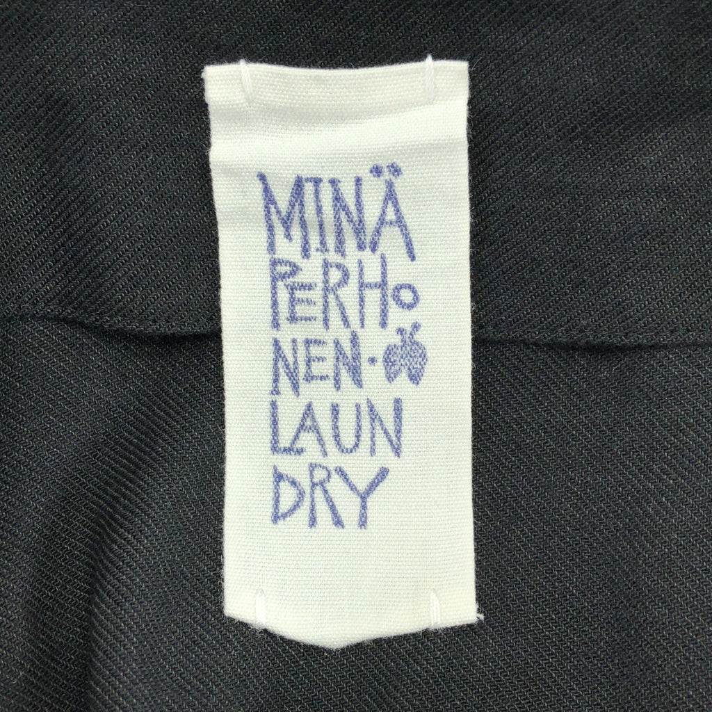 mina perhonen / ミナペルホネン | moon flower / ムーンフラワー  エンブロイダリー ポケット付き ワンピース | 40 | ブラック | レディース