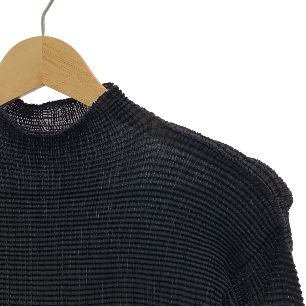 ISSEY MIYAKE FETE / イッセイミヤケフェット | シワ加工 プリーツ プルオーバー トップス | 2 | ブラック | レディース