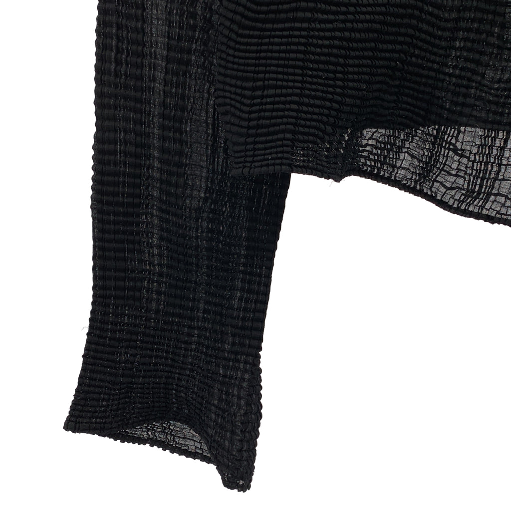 ISSEY MIYAKE FETE / イッセイミヤケフェット | シワ加工 プリーツ プルオーバー トップス | 2 | ブラック | レディース