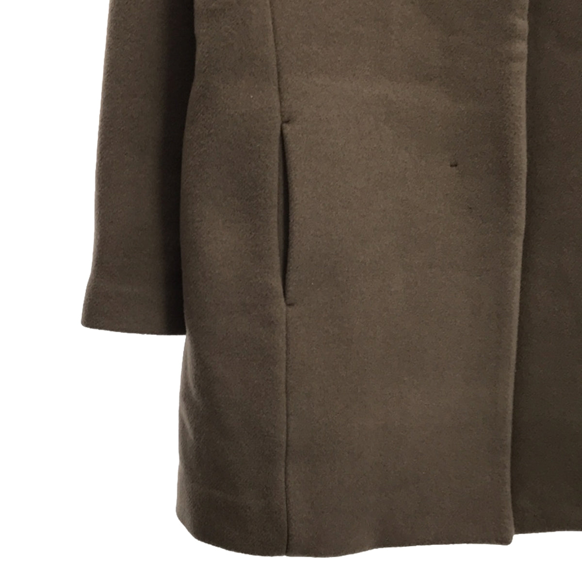 SLOBE IENA / 슬로브 예나 | 2023AW | 울 더블 모사 노 컬러 쇼트 코트 | 38 | 브라운 | 여성