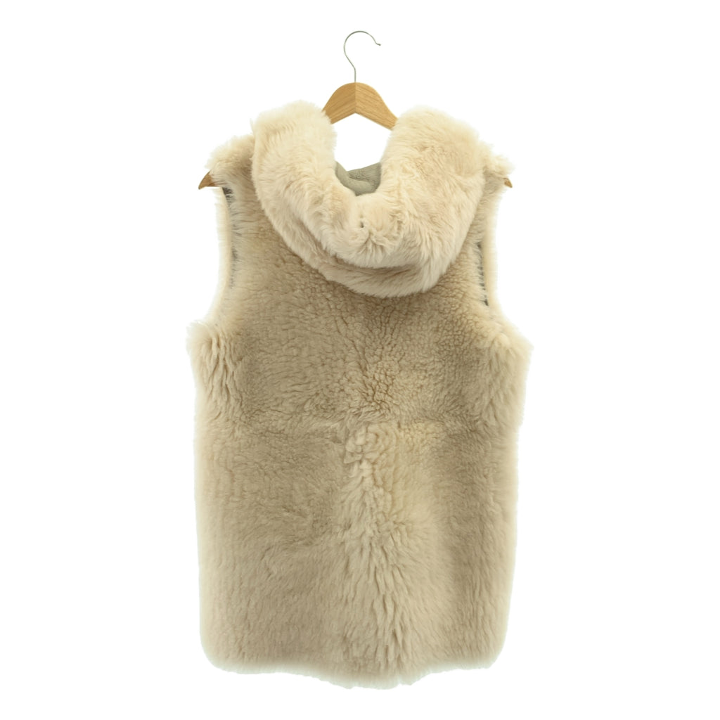 Whim Gazette | 連帽皮草馬甲/羊毛背心 | F | 女款