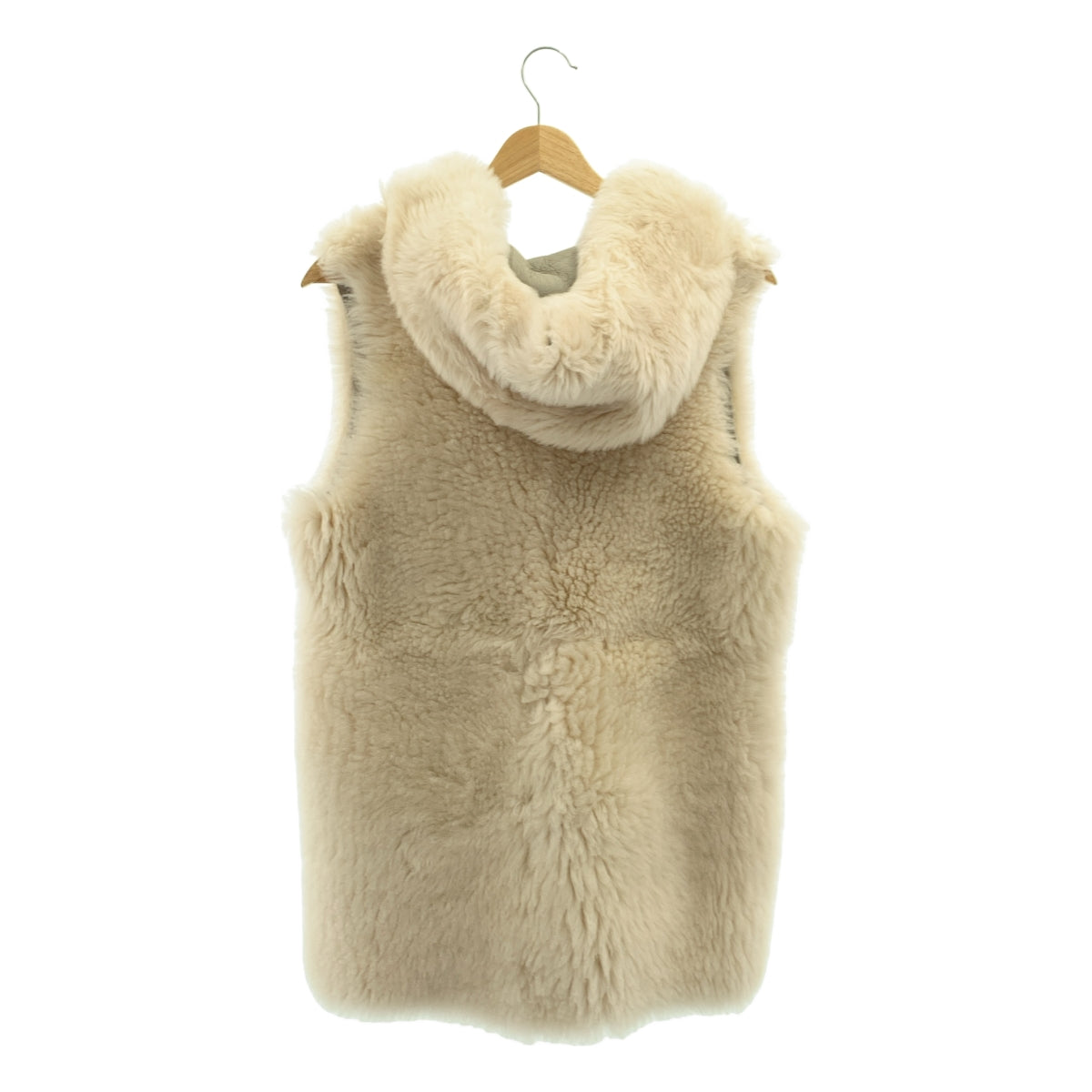 Whim Gazette | 連帽皮草馬甲/羊毛背心 | F | 女款