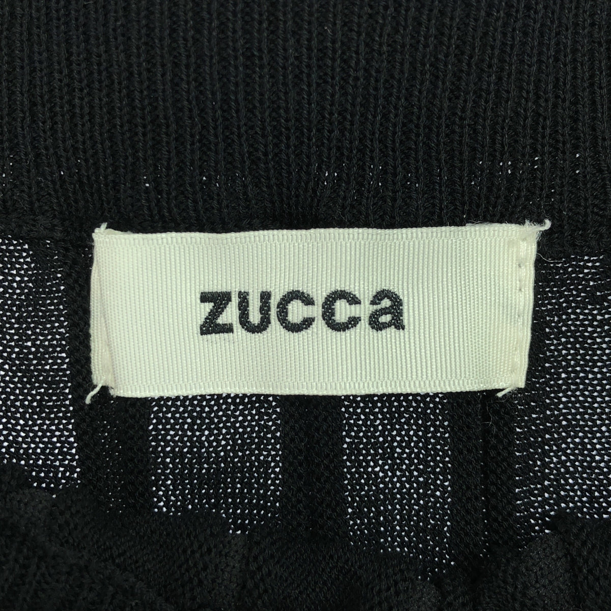 【美品】  ZUCCa / ズッカ | ニット ストライプ プリーツ スカート | M | ブラック | レディース