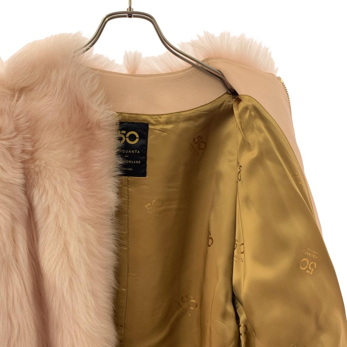 CINQUANTA / チンクワンタ | × TOMORROWLAND ムートン ファー ノーカラー ジャケット | 40 | レディース
