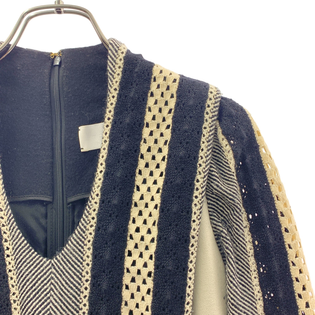 Mame Kurogouchi / マメクロゴウチ | フリンジスリーブ ニット ドレス ワンピース / 裏地付き | 1 | レディース