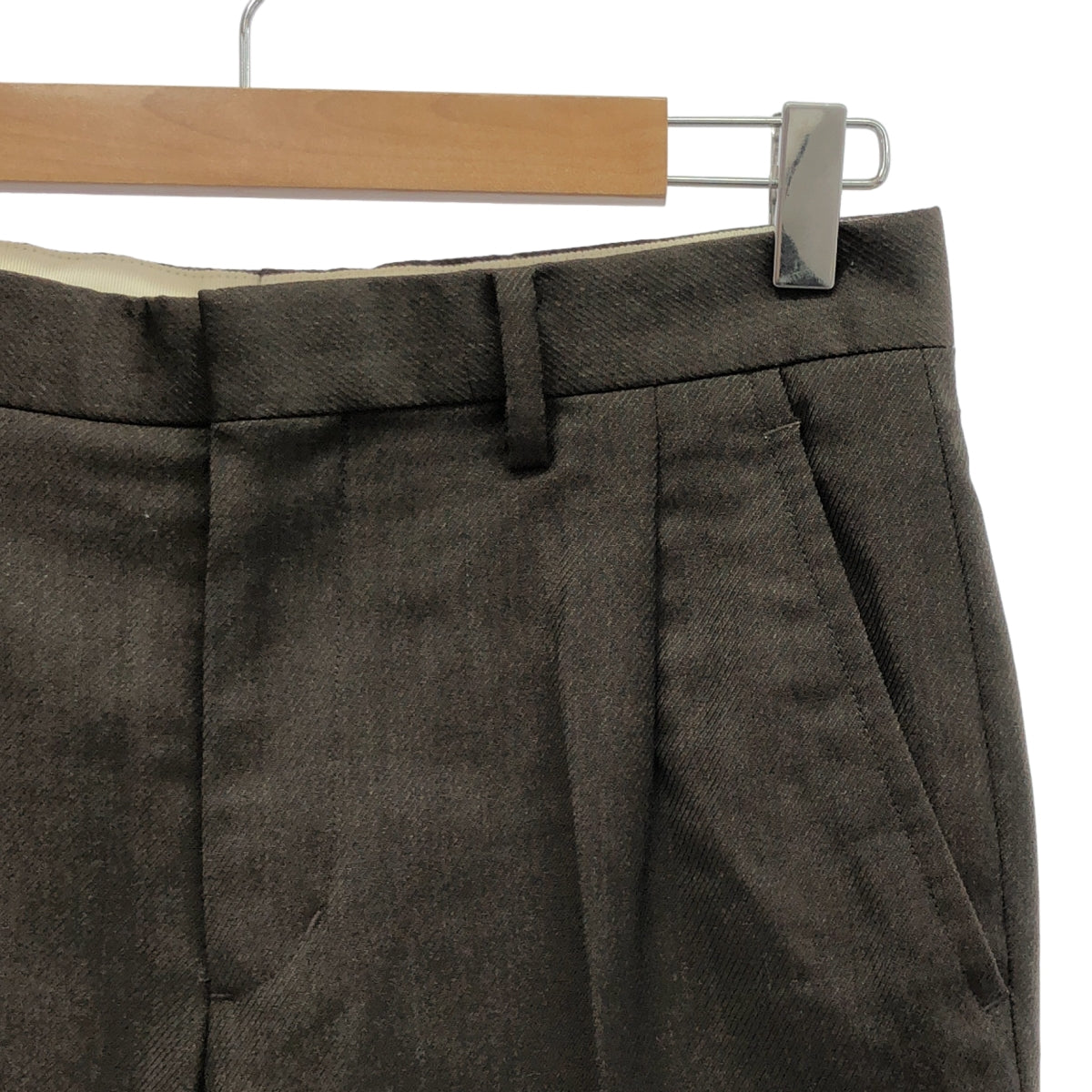 FENDART / フェンダール | tuck trousers / タック トラウザーズ パンツ | 37 | ダークブラウン | メンズ