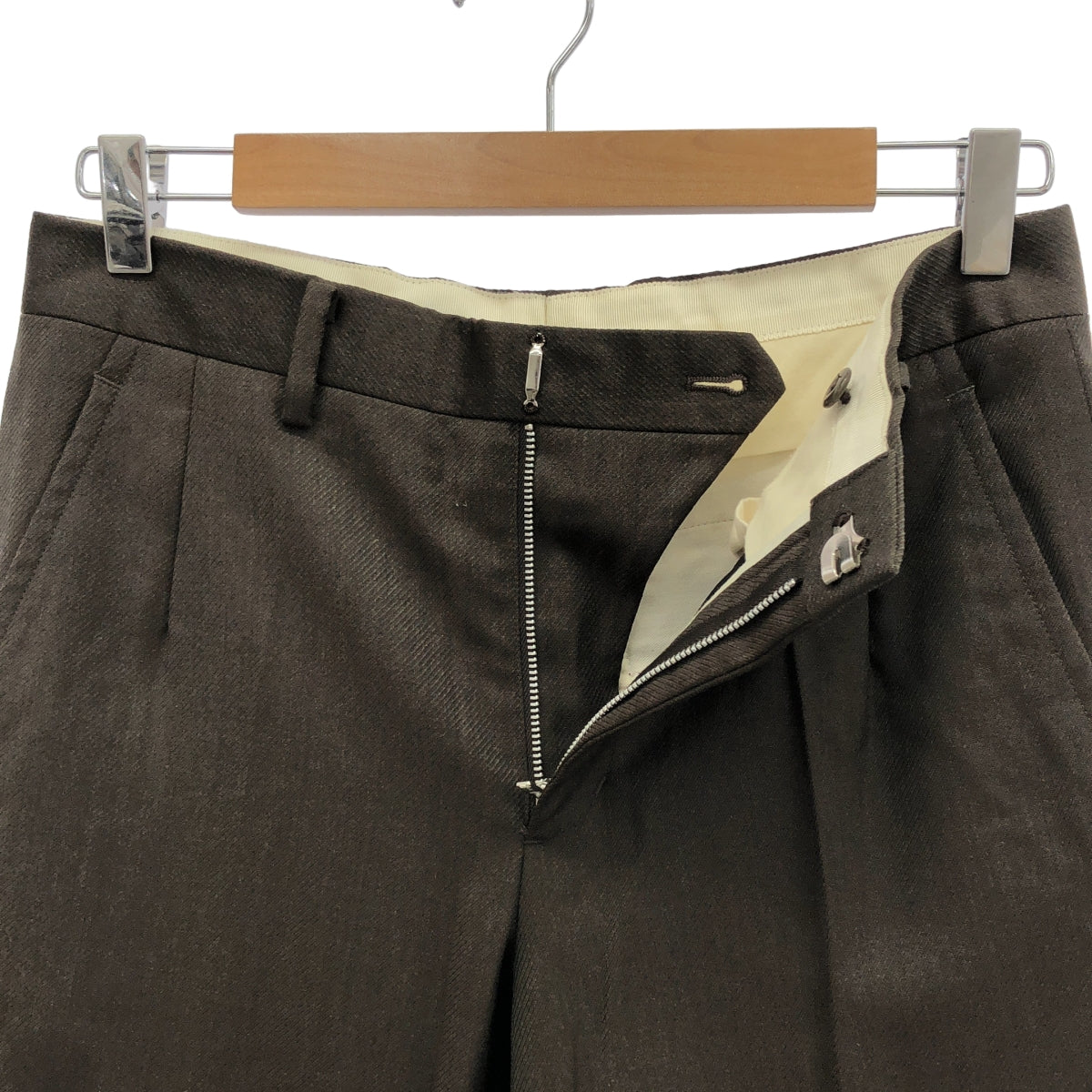 FENDART / フェンダール | tuck trousers / タック トラウザーズ パンツ | 37 | ダークブラウン | メンズ