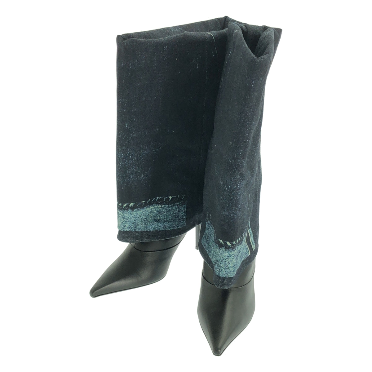 Jean Paul Gaultier / 장폴 고르티에 | × Jimmy Choo leather and denim boots 부츠 | 38 |