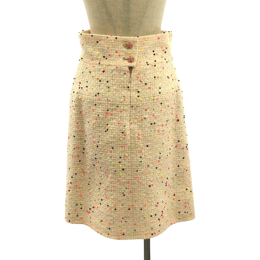 【美品】  CHANEL / シャネル | Tweed Skirt / ツイード スリット スカート / 総裏地 | 38 | ピンク | レディース