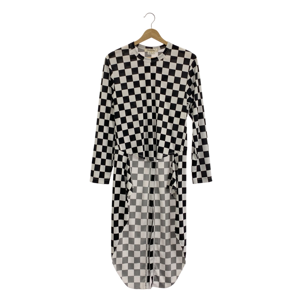 COMME des GARCONS / コムデギャルソン | 2021AW | チェッカー  燕尾 ロングスリーブ カットソー | S | ブラック/ホワイト | レディース