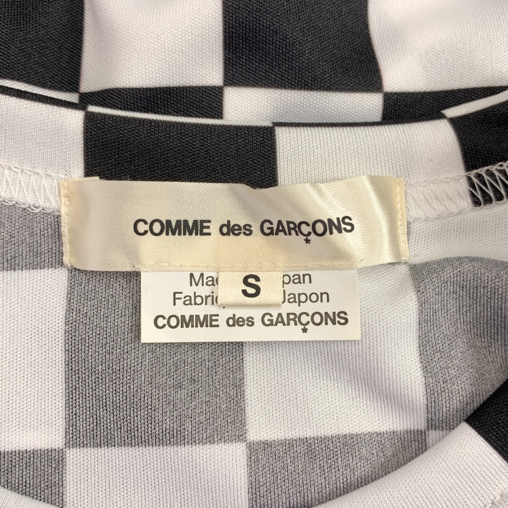 COMME des GARCONS / コムデギャルソン | 2021AW | チェッカー  燕尾 ロングスリーブ カットソー | S | ブラック/ホワイト | レディース
