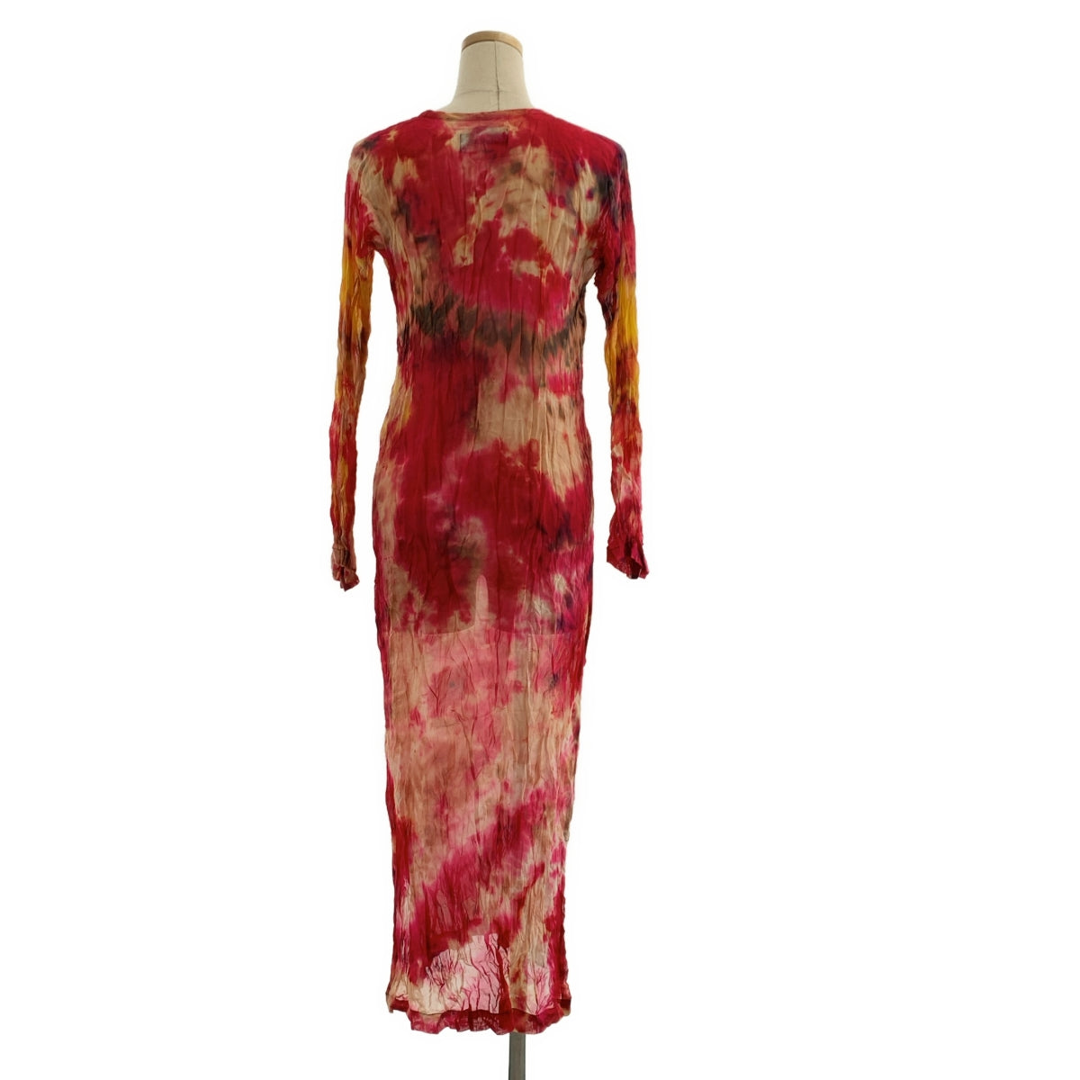 COMME des GARÇONS | 經編布料1994 |側開衩人造絲染色水洗洋裝 |