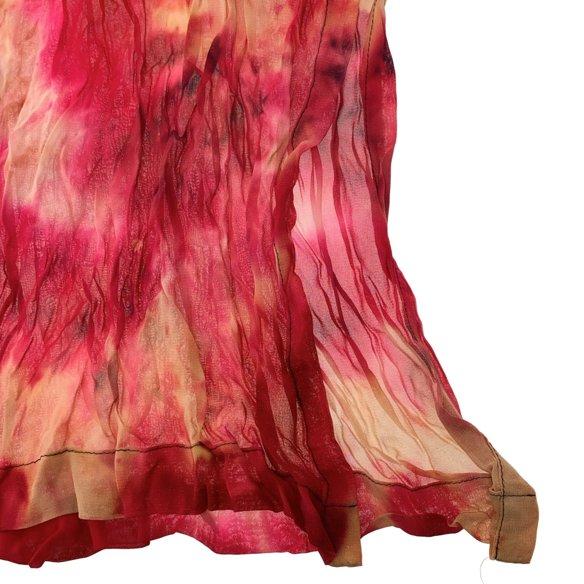 COMME des GARÇONS | 經編布料1994 |側開衩人造絲染色水洗洋裝 |