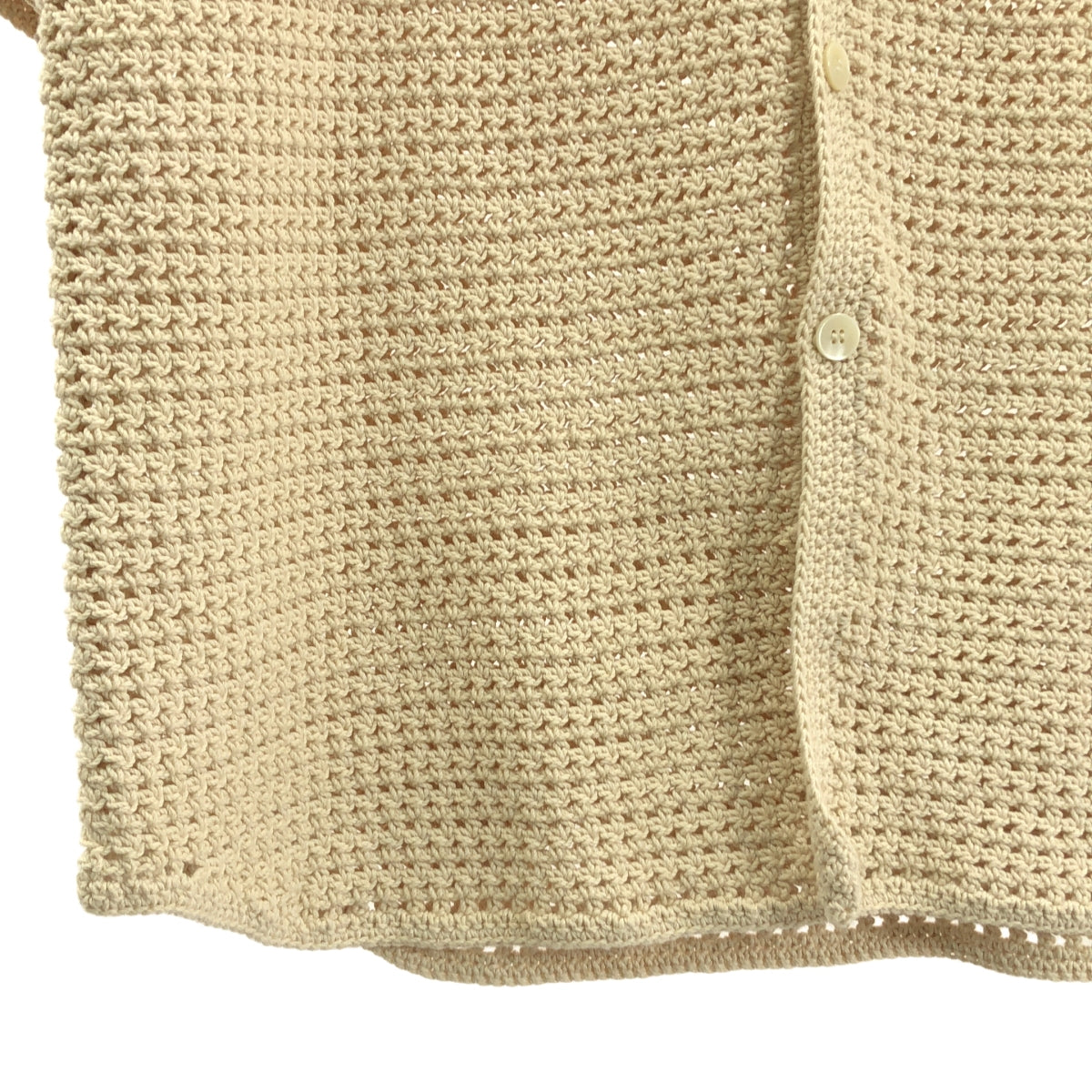 AURALEE / オーラリー | 2024SS | HAND CROCHET KNIT HALF SLEEVED SHIRT ハンド クロシェ ニットシャツ | 4 | メンズ