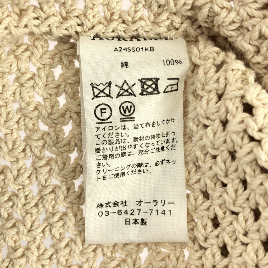 AURALEE / オーラリー | 2024SS | HAND CROCHET KNIT HALF SLEEVED SHIRT ハンド クロシェ ニットシャツ | 4 | メンズ