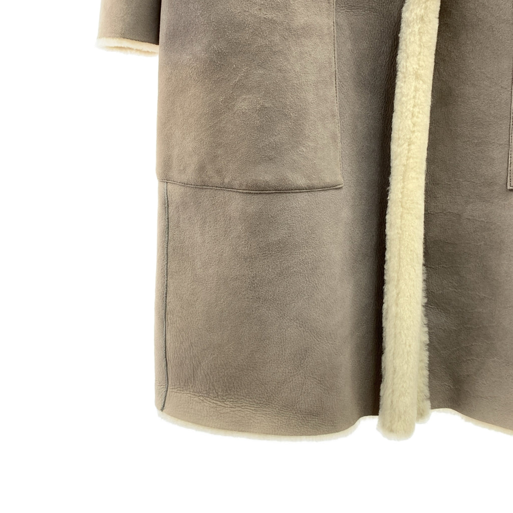 CBF FOURREUR / シービーエフ | ムートン コート | L | グレー/アイボリー | レディース